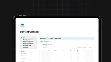 Content Calendar preview