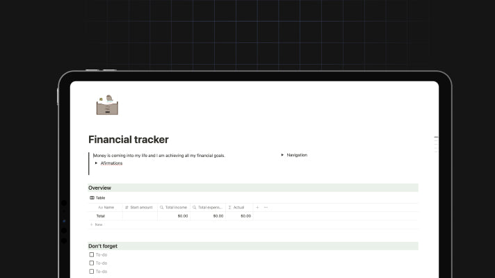 Financial Tracker preview