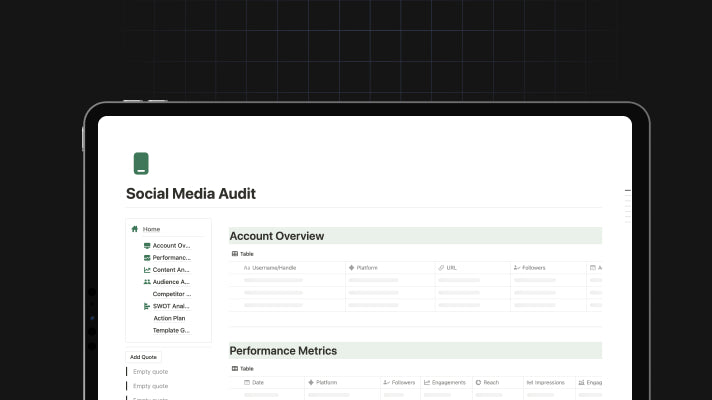 Social Media Audit preview